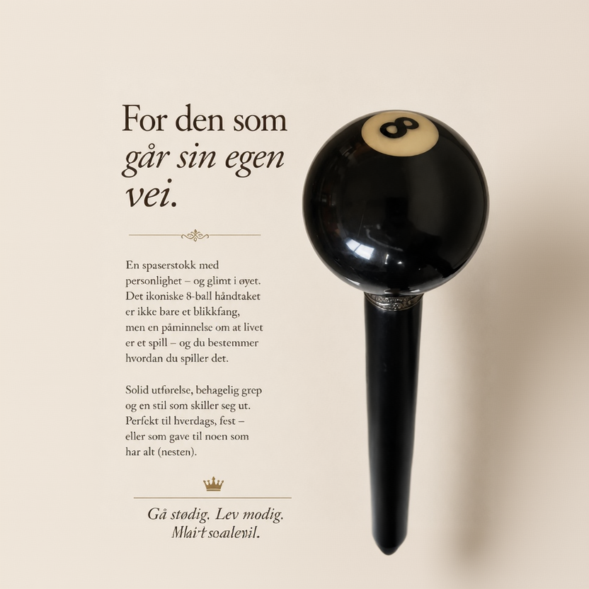 Stokk med biljardkule 8