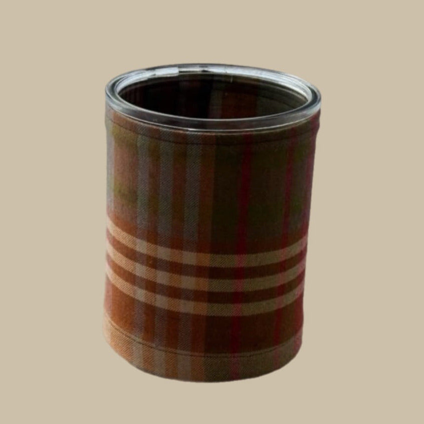 Clara vase/lyslykt str. M med Mulberry-tekstil