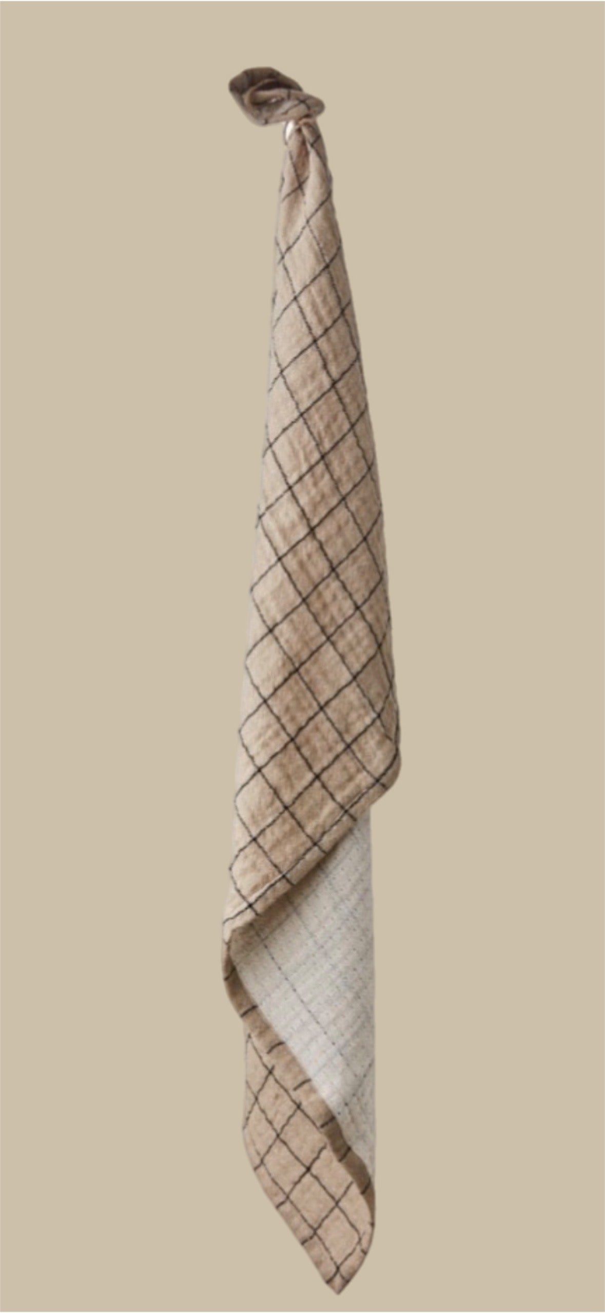 Elsa kjøkkenhåndkle sort og beige