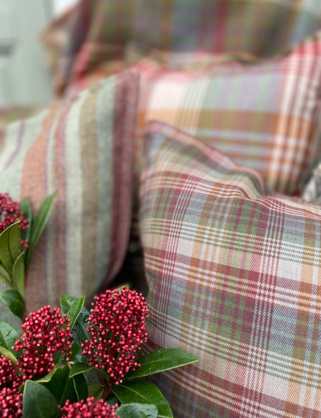 Mulberry putetrekk LINDISFARNE STRIPE50x50 cm