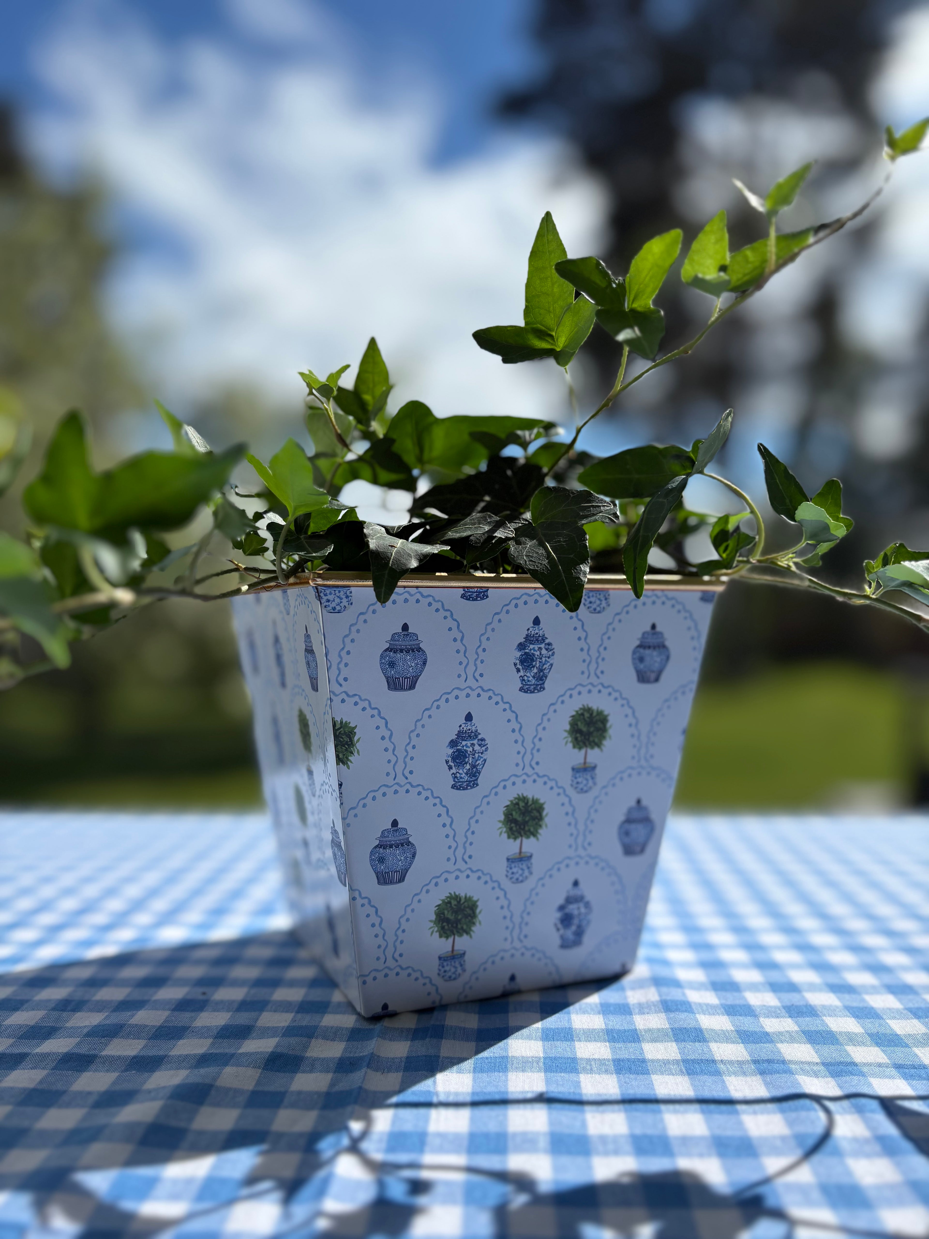 Blomsterpotte topiary/china