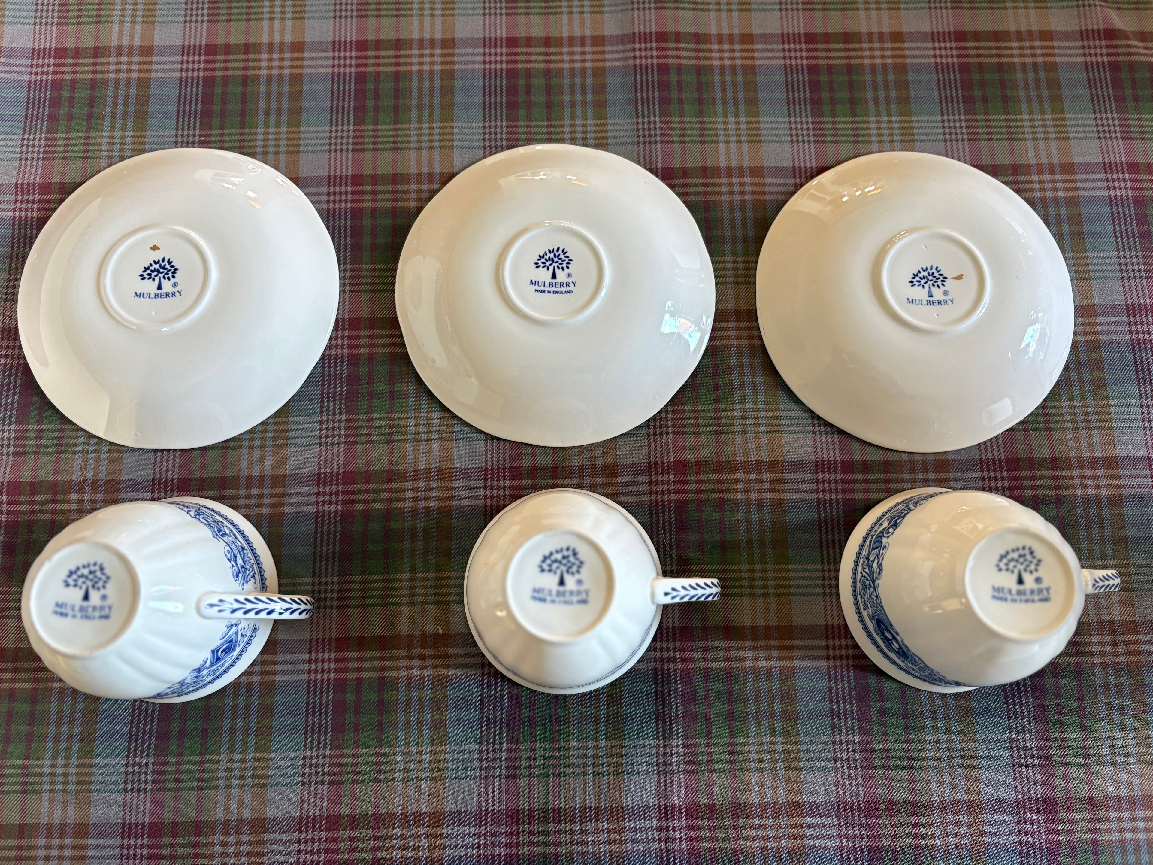 Vintage Mulberry Home kaffekopper med skål