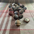 Knapper med Mulberry tekstil 6 stk.