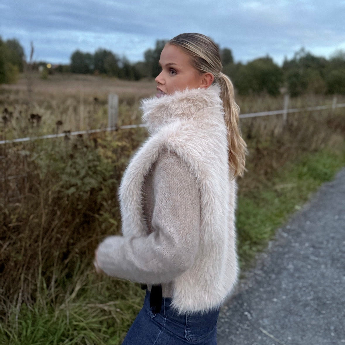 Posh faux fur mink gilet