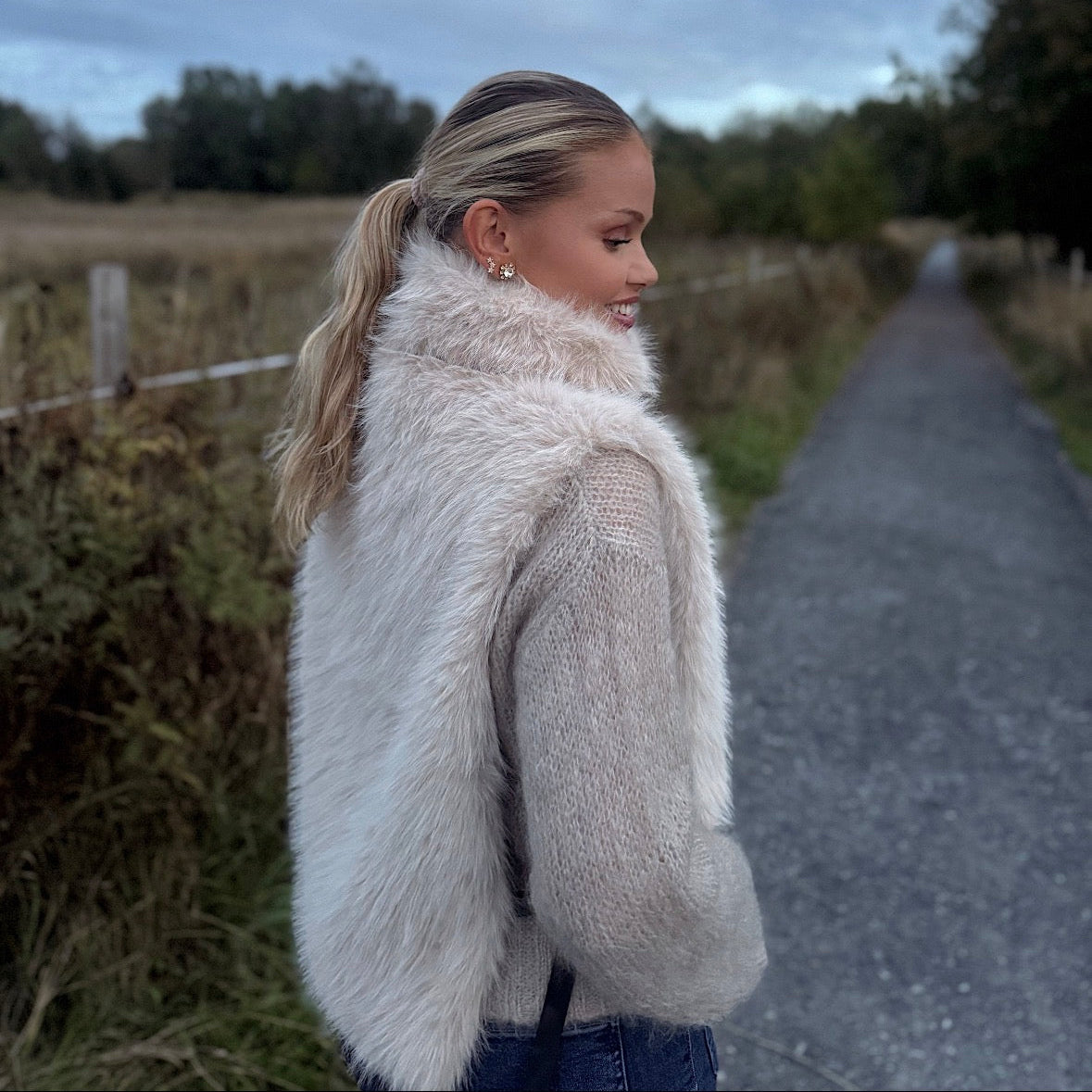 Posh faux fur mink gilet