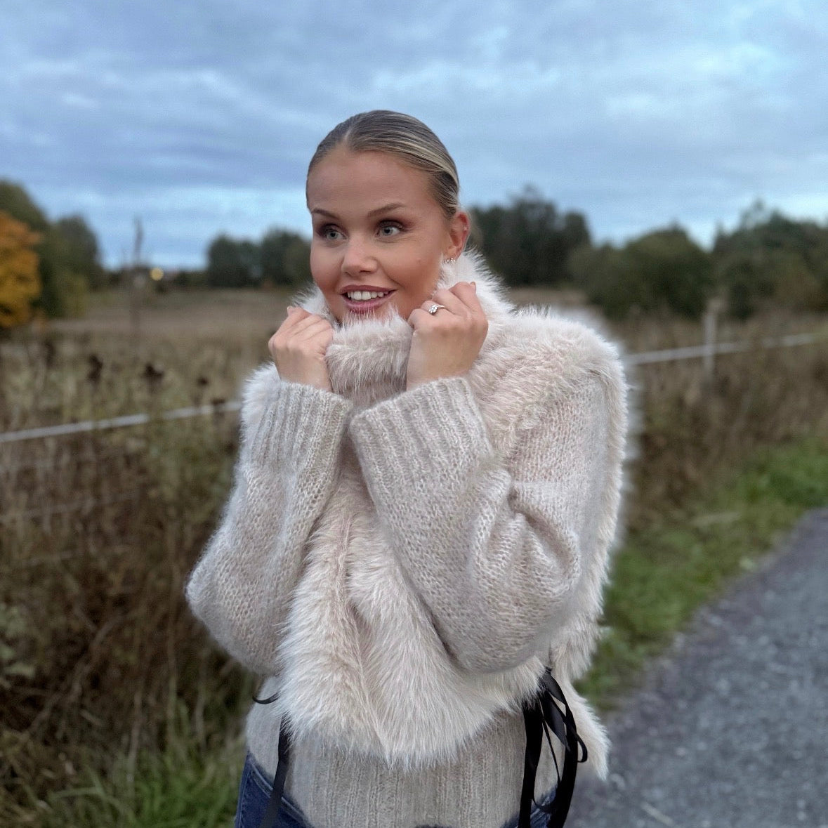 Posh faux fur mink gilet