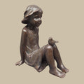 Pike med fugl - bronse-look statuett